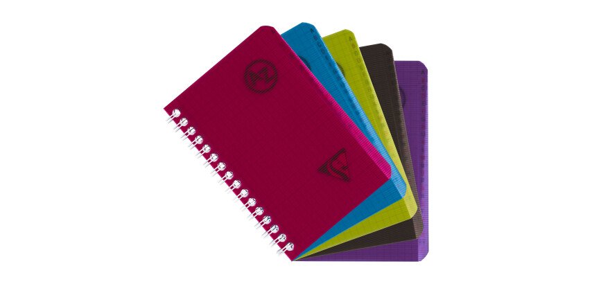 Répertoire Alphabétique spirale Clairefontaine Linicolor 9 x 14 cm - quadrillage 5 x 5 - 100 pages