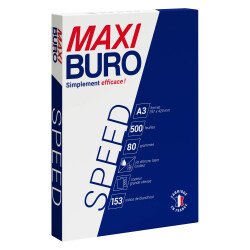 Ramette papier Speed A3 80g - 500 feuilles - Blanc - Maxiburo