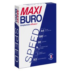 Ramette papier Speed A4 80 g - 500 feuilles - Blanc - Maxiburo