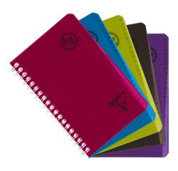 Adresboek spiraalbinding Exacompta Linicolor formaat 11 x 17 cm - geruit 5 x 5 - 100 pagina's