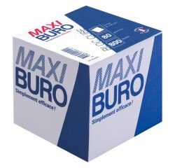 Bloc cube 800 feuilles blanc 90 x 90 mm - Maxiburo