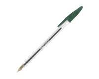 Stylo bille Bic Cristal Original à capuchon pointe 1 mm - écriture moyenne vert  