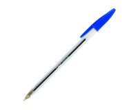 Stylo bille Bic Cristal Original à capuchon pointe 1 mm - écriture moyenne bleu  