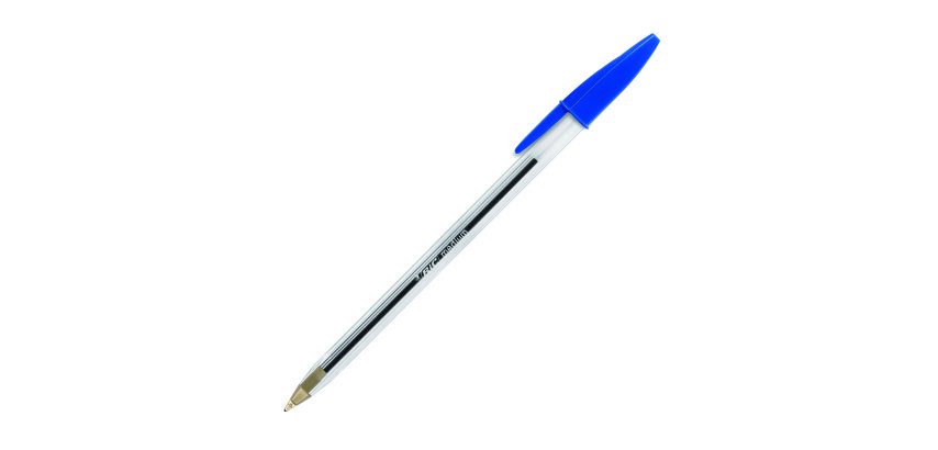 Stylo bille Bic Cristal Original à capuchon pointe 1 mm - écriture moyenne 