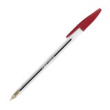 Stylo bille Bic Cristal Original à capuchon pointe 1 mm - écriture moyenne rouge  