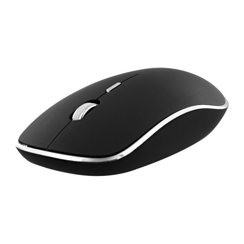 Ratón inalámbrico silencioso Rubby soft touch TnB color negro/plata
