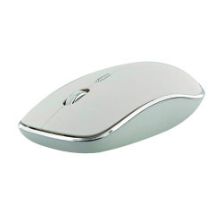 Ratón inalámbrico silencioso Rubby soft touch TnB color blanco/plata