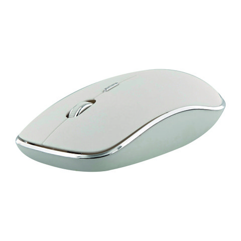 Ratón inalámbrico silencioso Rubby soft touch TnB color blanco/plata