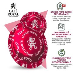 Capsule de café Café Royal Professionnel Lungo Forte -  Boîte de 50 - Compatible Nespresso Professionnel