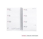 Agenda espiral City semana vista horizontal 117 x 182 mm Polipropileno negro Miquelrius