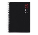 Agenda espiral City Plus semana vista vertical Catalán 155 x 213 mm  Polipropileno negro Miquelrius