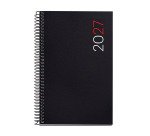 Agenda espiral City semana vista horizontal 117 x 182 mm Polipropileno negro Miquelrius
