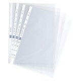Boîte de 100 pochettes transparentes perforées grainées en polypropylène 7/100e - Maxiburo