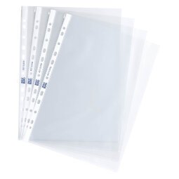 Boîte de 100 pochettes perforées en polypropylène grainé 5/100 Maxiburo