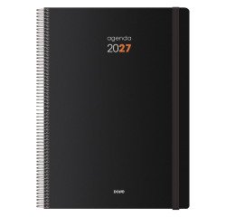 Agenda Syncro dia página 21 x 29,7  cm negro