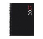 Agenda espiral City dia página 155 x 213 mm Catalán polipropileno negro Miquelrius