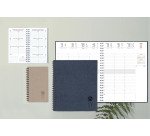 Agenda semainier de bureau Eurotime 27S Forever bleu - année 2027 - 21 x 27 cm