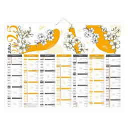 Calendrier semestriel mural 2025 - Zen - L 55 x 40,5 cm