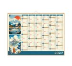 Calendrier semestriel mural Zen 2027 - 55 x 40,5 cm