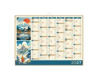 Calendrier semestriel mural Zen 2027 - 55 x 40,5 cm