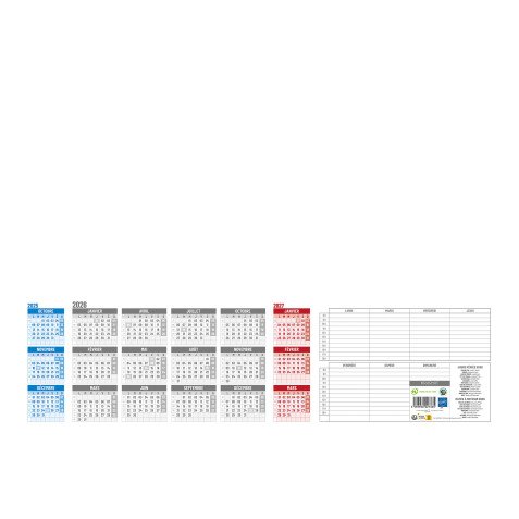 Sous-main papier millésimé 2026 (18 mois) - 25 feuilles encollées - L 54 x H 40 cm