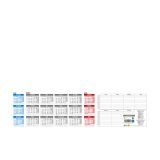 Sous-main papier millésimé 2027 (18 mois) - 25 feuilles encollées - L 54 x H 40 cm