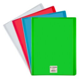 Protège-documents Viquel Propyglass polypropylène translucide A4 50 pochettes - 100 vues couleurs assorties