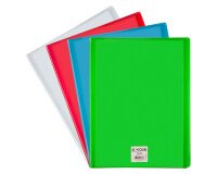 Protège-documents Viquel Propyglass polypropylène translucide A4 50 pochettes - 100 vues couleurs assorties