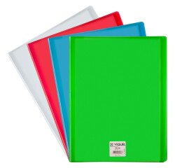 Protège-documents Viquel Propyglass polypropylène translucide A4 50 pochettes - 100 vues couleurs assorties