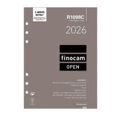 Recambio anual 1000 155x215 1 Día Página Open R1098C Finocam Catalán