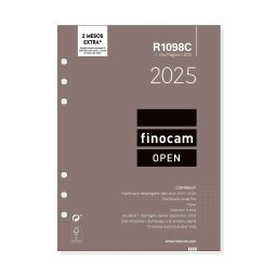 Recambio anual 1000 155x215 1 Día Página Open R1098C Finocam Catalán