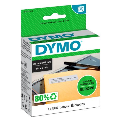 Rollo de etiquetas Dymo 11352 "remite" 54 x 25 mm rollo de 500