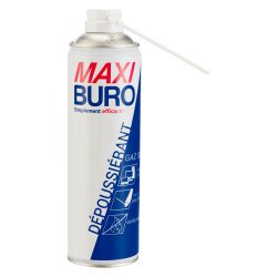 Aérosol dépoussiérant multiposition à gaz sec - Maxiburo