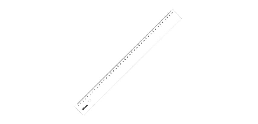 Platte plastic liniaal Wonday 40 cm