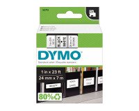Cinta Dymo D1 Ancho 24 mm x 7 m. Escritura negra