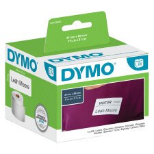 Etiquette badge 41 x 89 mm Dymo LW330 Turbo - Rouleau de 300