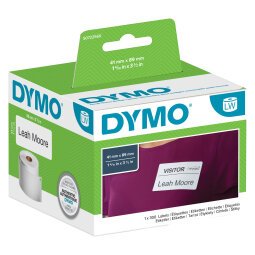 Roll, white labels for badges - Dymo LW330 Turbo