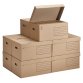 Pack 60 archive boxes back 10 cm + 10 cases budget brown