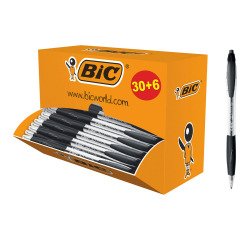 Pack de 30 stylos bille Atlantis Bic rétractables + 6 offerts