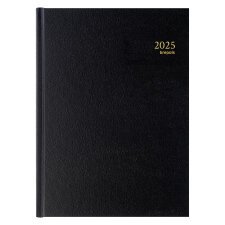 Agenda journalier Brepols Bremax - année 2025 - 21 x 29 cm noir