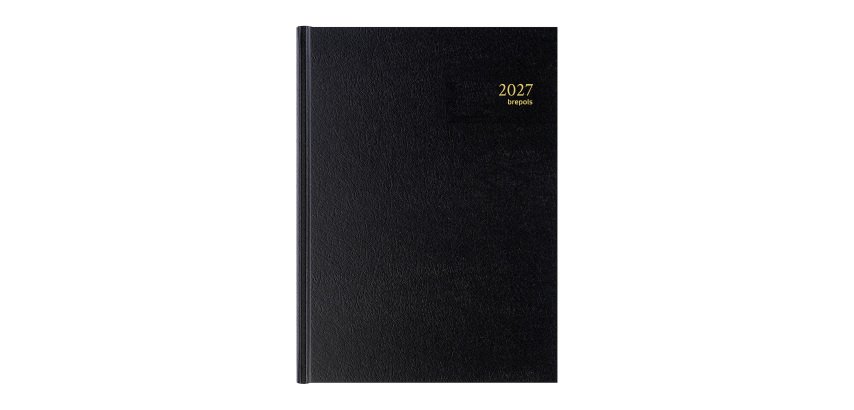 Agenda journalier Brepols Bremax - année 2027 - 21 x 29 cm noir