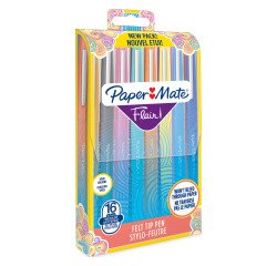 Rotulador Flair punta media Papermate Bolsa de 16 colores surtidos