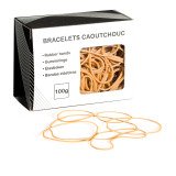 Bracelets caoutchouc tailles assorties - Paquet de 100 g