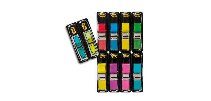 Pack marque-pages 8 distributeurs étroits Post-it + 2 flèches offerts