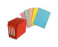 Pack 50 hanging folders for cabinets 33 cm kraft Ultimate Elba bottom 15 mm orange + 50 index sleeves free