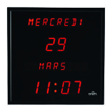 Electrical LED wall clock with calendar 