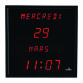 Horloge murale Led calendrier 28 x 28 - Électrique