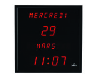 Elektrische LED Wanduhr mit Kalender