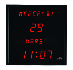 Elektrische LED muurklok met kalender