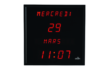 Electrical LED wall clock with calendar 